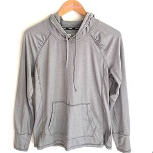 RBX Long sleeve Gray hooded tee shirt, Size M